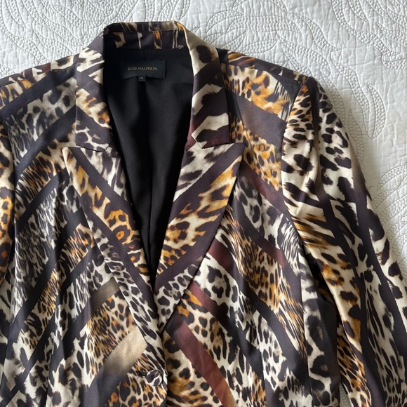 Kobi Halperin - Mackenzie Silk Jacket - Mixed Animal Print - Picture 6 of 13
